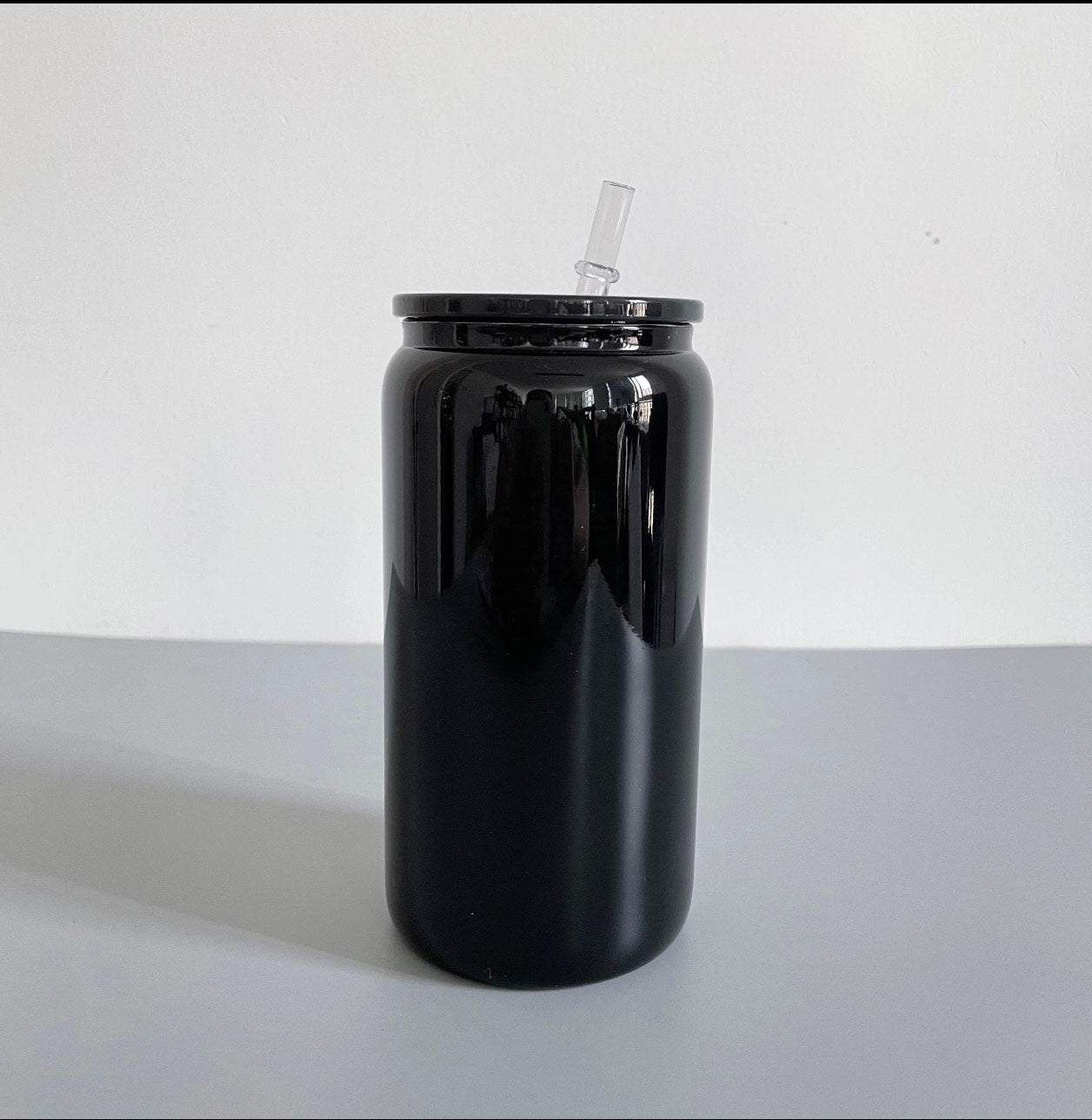 16 oz Black Glass Libby