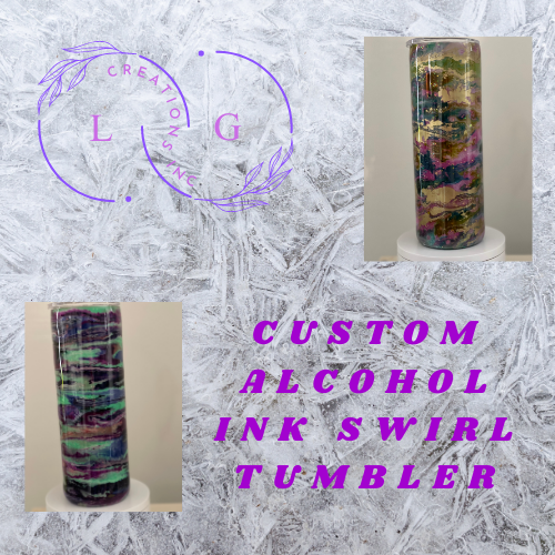 Custom Alcohol Ink Swirl Tumbler